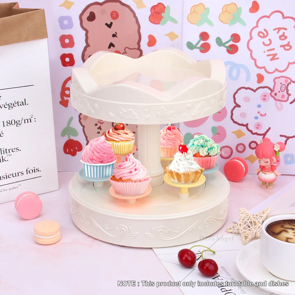 Máquina de postre rotativa, 3 modelos, giratoria automática, soporte de exhibición para postres y pasteles de Sushi, estante para platos, regalos de decoración de cumpleaños - imagen 3