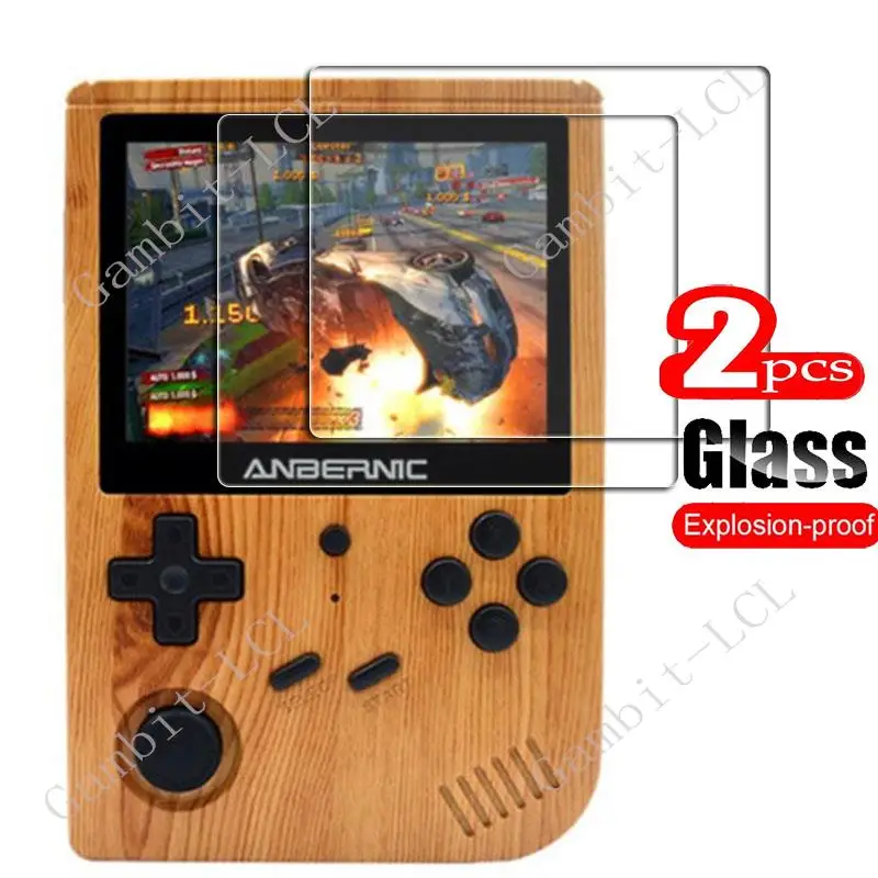 Protector de pantalla para teléfono móvil, película protectora de vidrio templado completo de 3,5 pulgadas para ANBERNIC RG351V RG 351 V RG351 V 9H HD, 2 piezas