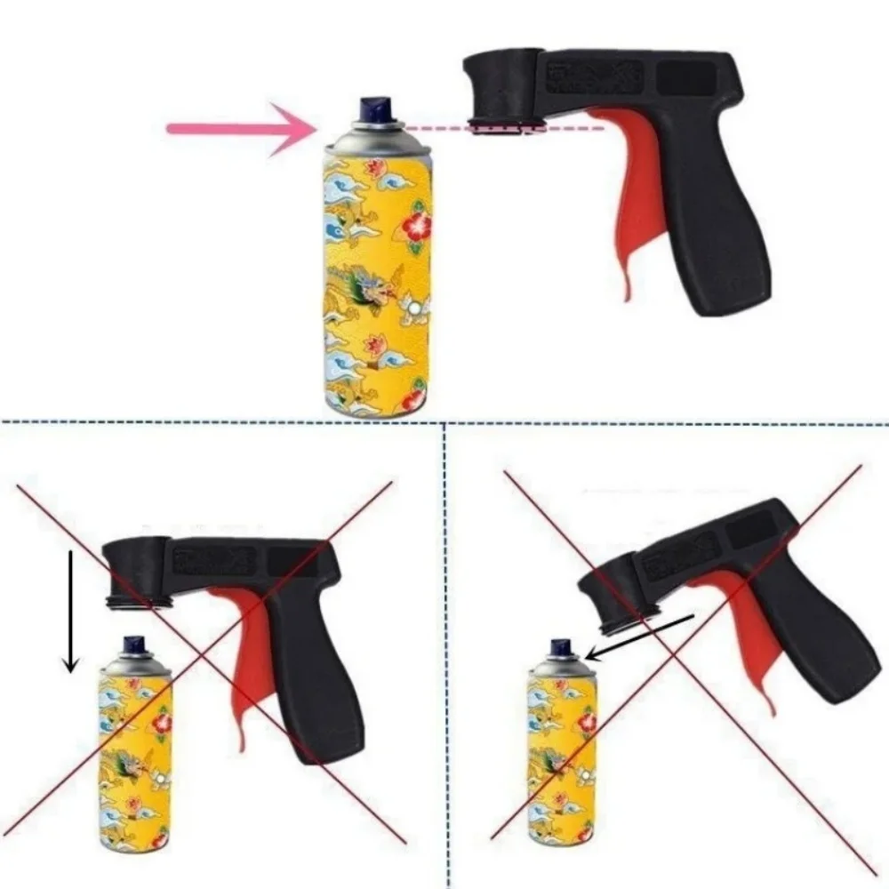 Adaptador de pistola pulverizadora, cuidado de pintura de pulido automático, mango de pistola pulverizadora de Aerosol con bloqueo de agarre completo, herramienta de mantenimiento de coche, accesorios de cuidado - imagen 5