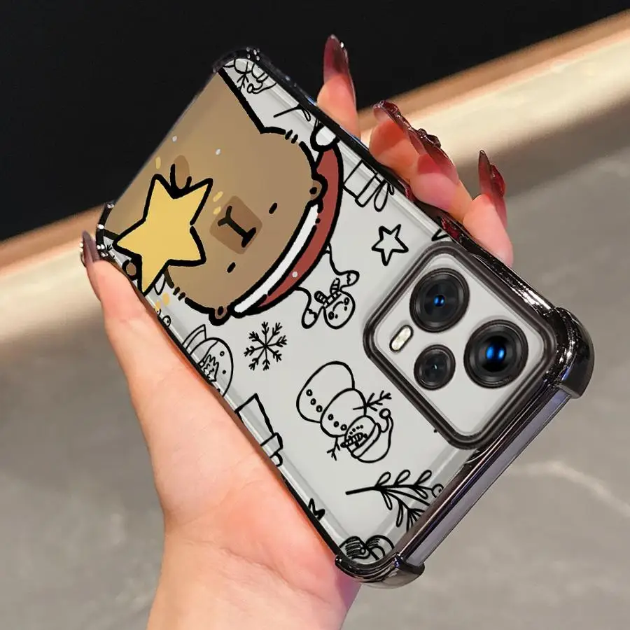 Bonita funda transparente de capibara navideña para teléfono Redmi Note 9S 11s 10 Lite 10s 11 12 13 10 Pro 14 Pro Plus - imagen 4