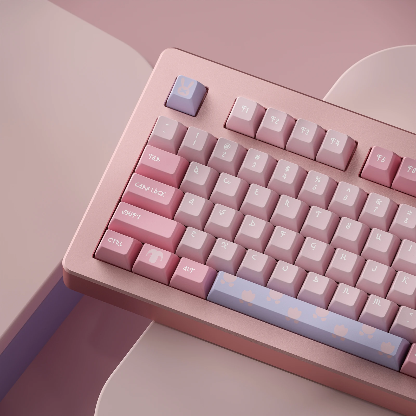 143 teclas/juego de teclas de estilo encantador para fiesta en el jardín, teclas subcama de tinte PBT, teclas de perfil KCA para teclado mecánico MX Switch