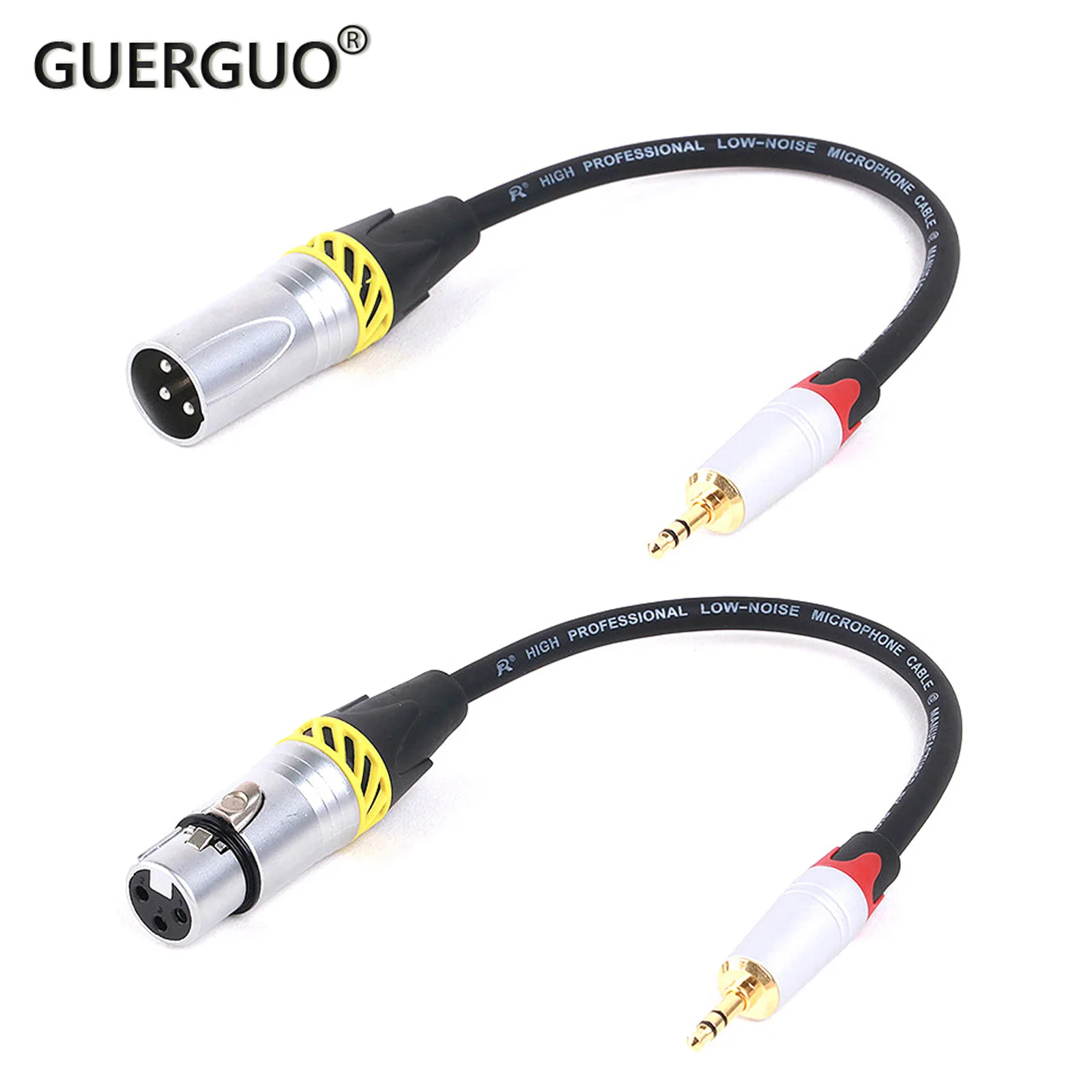 Cable de micrófono estéreo TRS macho a 3 pines XLR macho/hembra, Cable de PVC equilibrado para sistemas de micrófono/guitarra/PA, 1 piezas, 0,3 M-25M, 3,5mm(1/8)