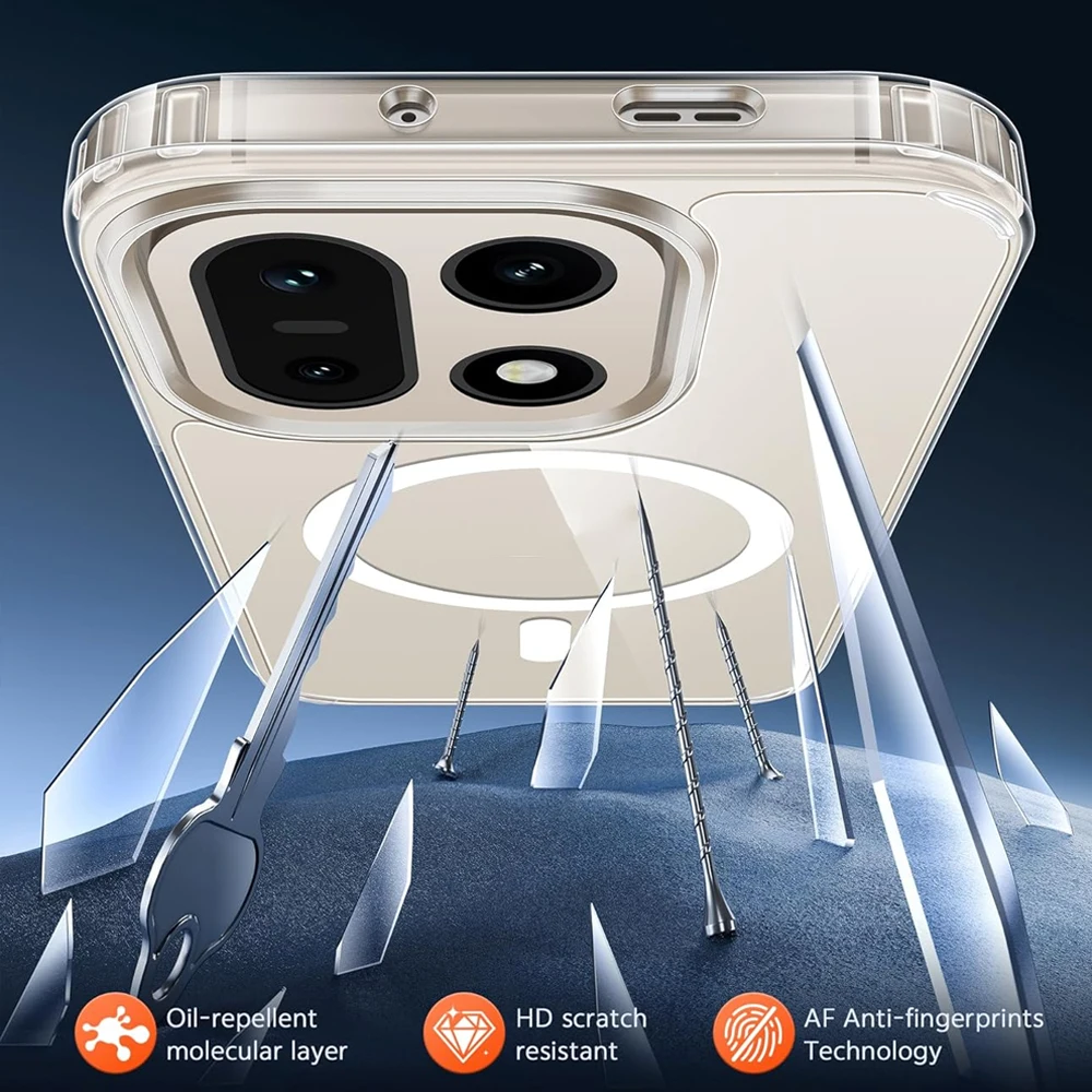 Funda magnética transparente para OnePlus 15, funda protectora delgada de cristal a prueba de golpes para teléfono OnePlus15 1 + 15 5G, carcasa suave de TPU para PC - imagen 3