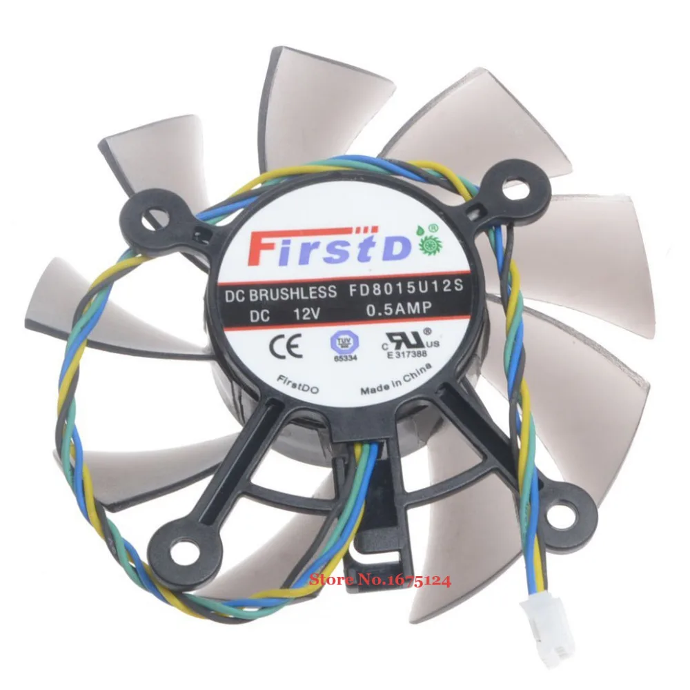 Ventilador FD8015U12S 0.5A GPU 75mm para ASUS EAH5830/8600/9800 GTS 450/460 HD7850 GTX750 GTX750ti refrigeración de tarjeta gráfica de vídeo - imagen 4