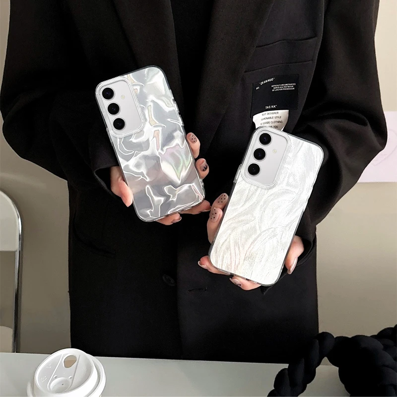 Funda de teléfono de hilo de plumas de lujo para Samsung Galaxy, fundas a prueba de golpes, A35, A34, A33, A32, 5G, A31, A30, A24, A23, A22, A13, A12, A05, A03