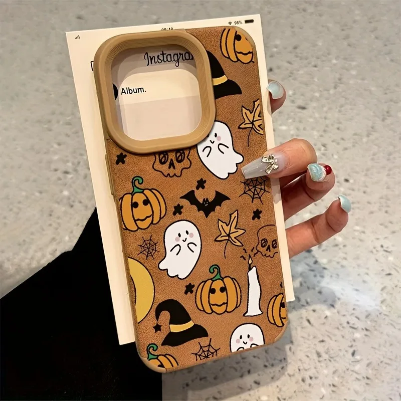 Funda suave de piel de oveja Vintage a prueba de golpes de piel sintética mate para iPhone 17 11 12 13 14 15 16 Pro Max Plus XS X XR