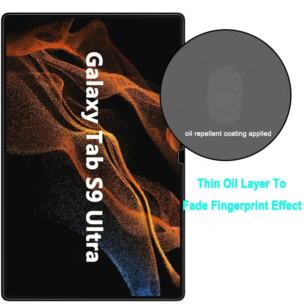Paquete de 2 protectores de pantalla de vidrio templado para Samsung Galaxy Tab S9 Ultra, película protectora de 14,6 pulgadas SM-X910B X916B 9H - imagen 5