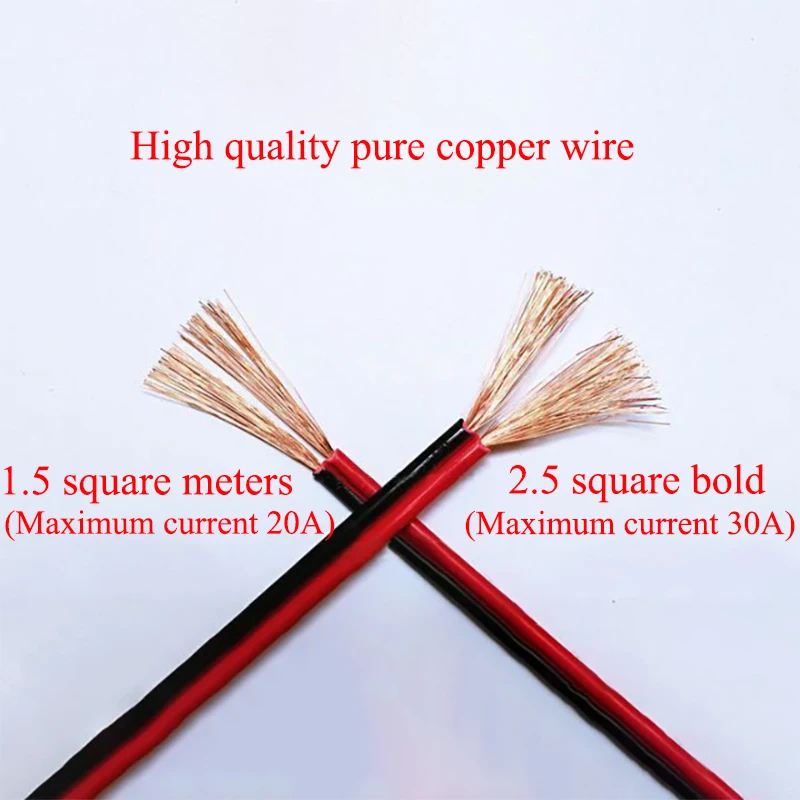 Abrazadera de Terminal de batería de coche de 12V, adaptador de toma de corriente para encendedor de cigarrillos, bomba de batería de Camping, divisor de adaptador de corriente de 0,35-5M - imagen 3