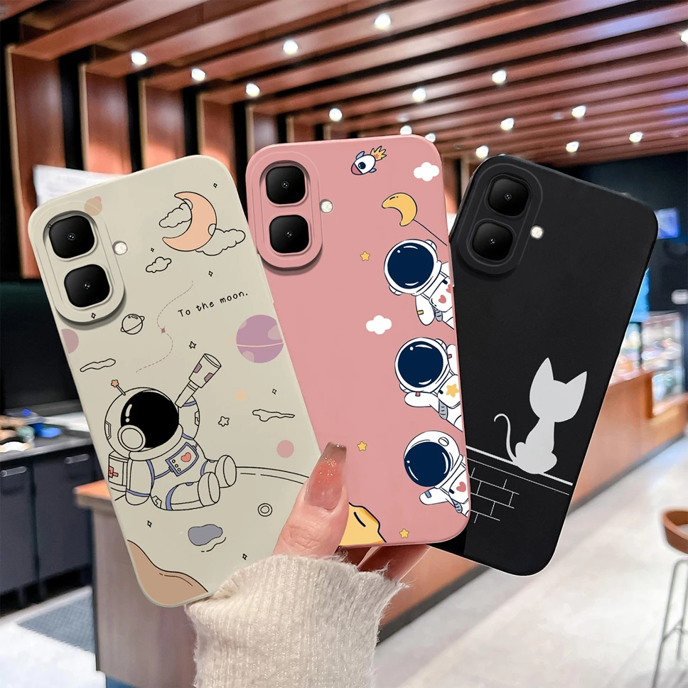 Fundas para Infinix Smart 10 Shell encantador astronauta de dibujos animados suave cubierta de teléfono de silicona líquida para Infinix Smart10 Funda Coque - imagen 4