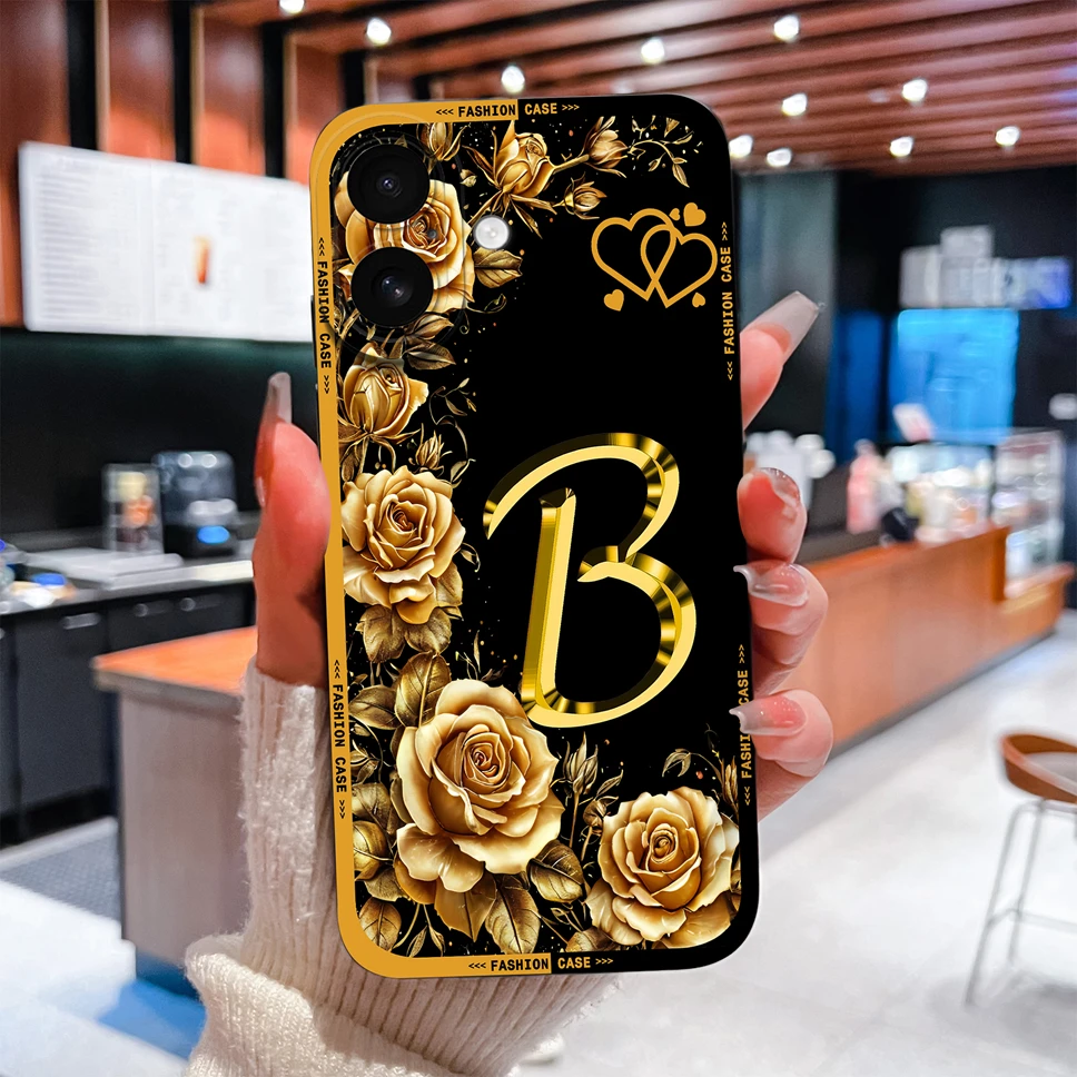 Para iPhone 17 Pro Max/iPhone Air funda de teléfono bonitas letras rosas parachoques de silicona líquida suave para iPhone17 carcasa de protección completa - imagen 5
