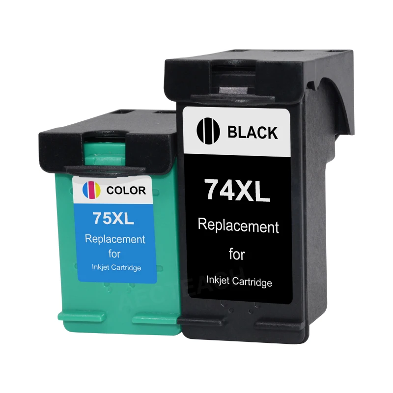 Aecteach-cartucho de tinta de repuesto 74 75 XL, para HP 74xl 75XL, para hp Photosmart C4200 C4280 C4345 C4380 C4385 C4480 J5780 J6480 - imagen 2