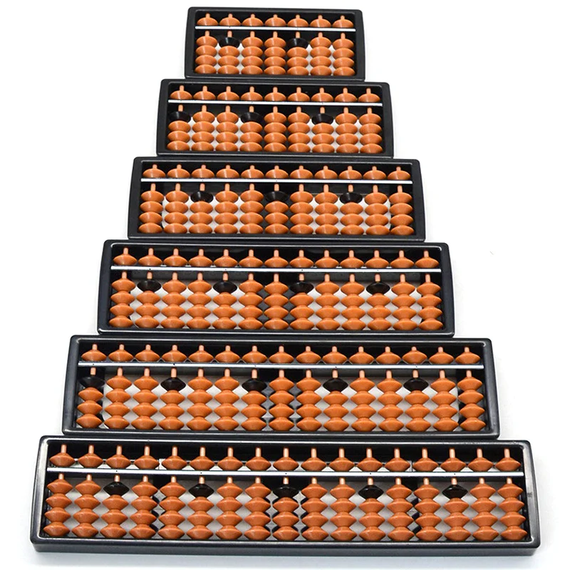 Varillas de 7/9/11/13/15/17 dígitos, ábaco estándar, cuentas marrones, calculadora Soroban, herramienta de conteo, matemáticas, juguetes de cálculo para principiantes - imagen 2