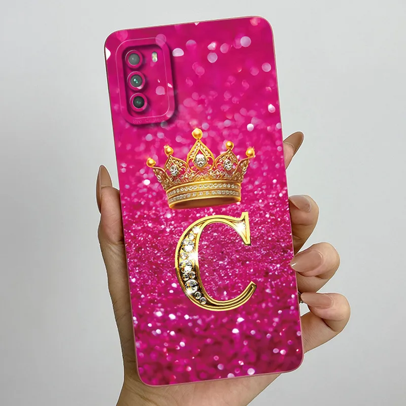 Para Xiaomi Poco M3 M3Pro 5G corona letra inicial pareja funda de teléfono PocoM3 Poco M3 Pro 5G carcasa protectora de silicona suave TPU - imagen 5