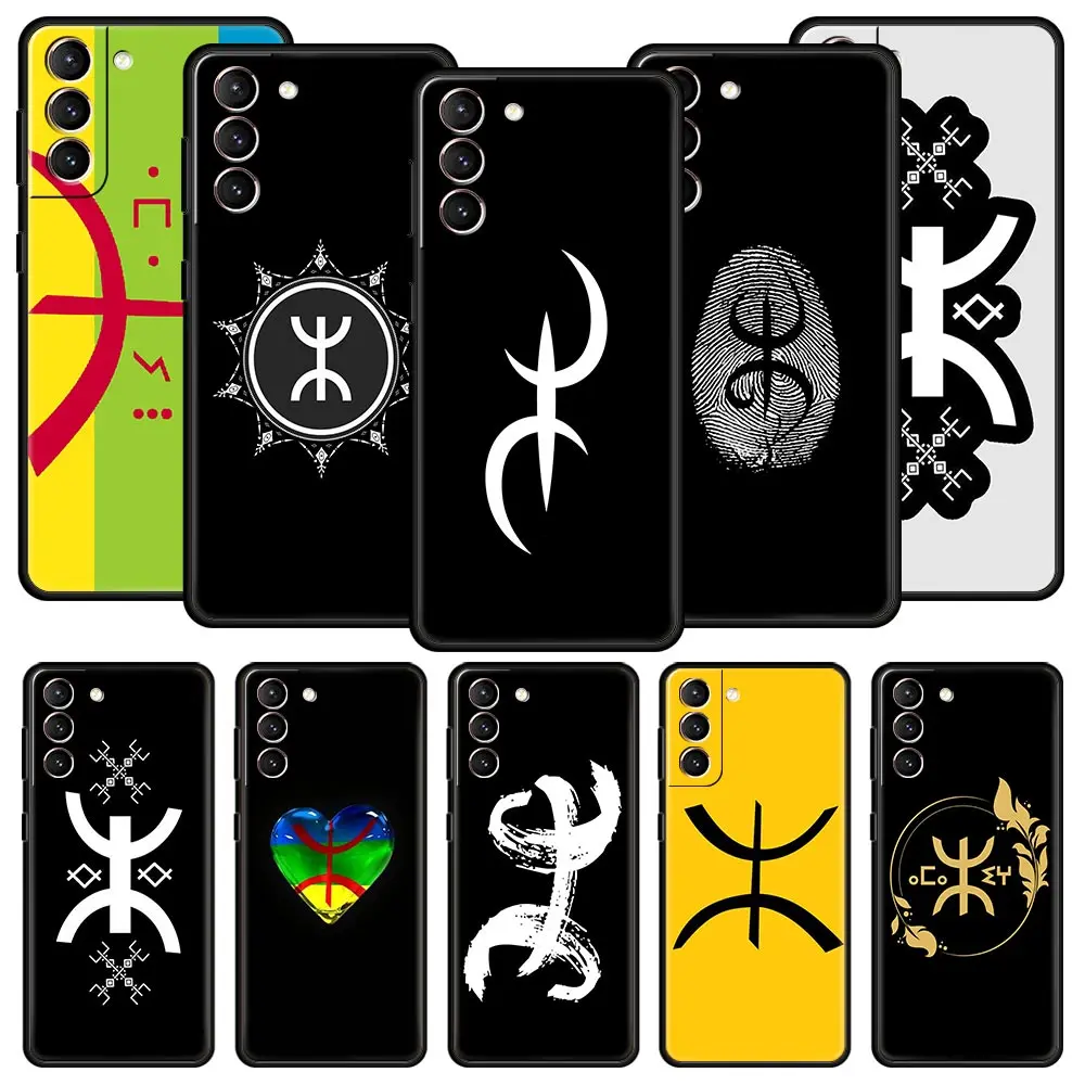 Funda de teléfono con bandera bereber amazigh para Samsung Galaxy S24 S23 S22 S20 Ultra S21 FE 5G S10 S9 Plus S10E S8 funda de silicona suave