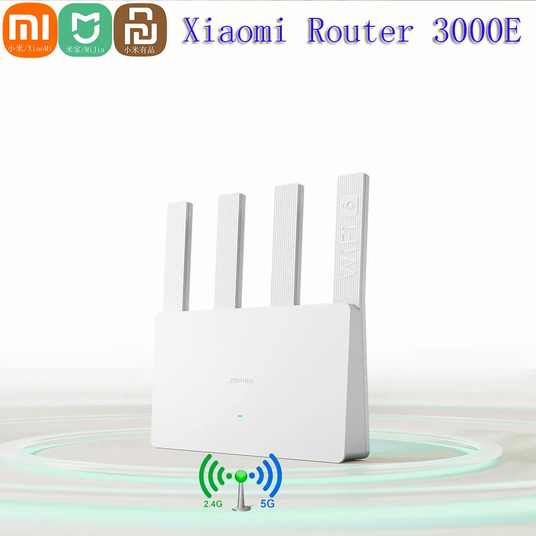 Xiaomi-enrutador Mijia AX3000E WiFi6, 3000 Mbps, 2,4G/5GHz, puertos duales DAN/LAN, procesadores Qualcomm, acelerador de juego de malla de memoria de 256MB