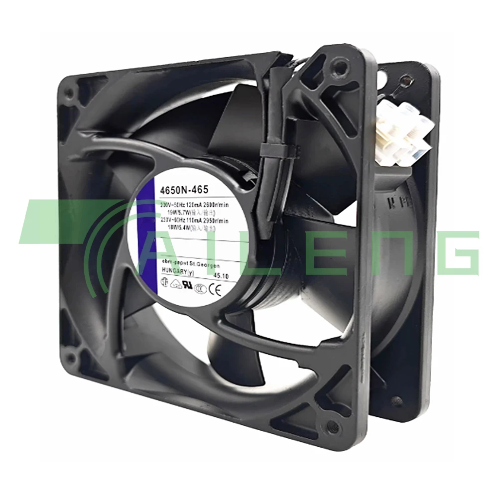 4650N 4650N-465 4650N-465/A02 12CM 120*120*38MM 12038 AC220V ventilador de refrigeración totalmente metálico resistente a altas temperaturas - imagen 3