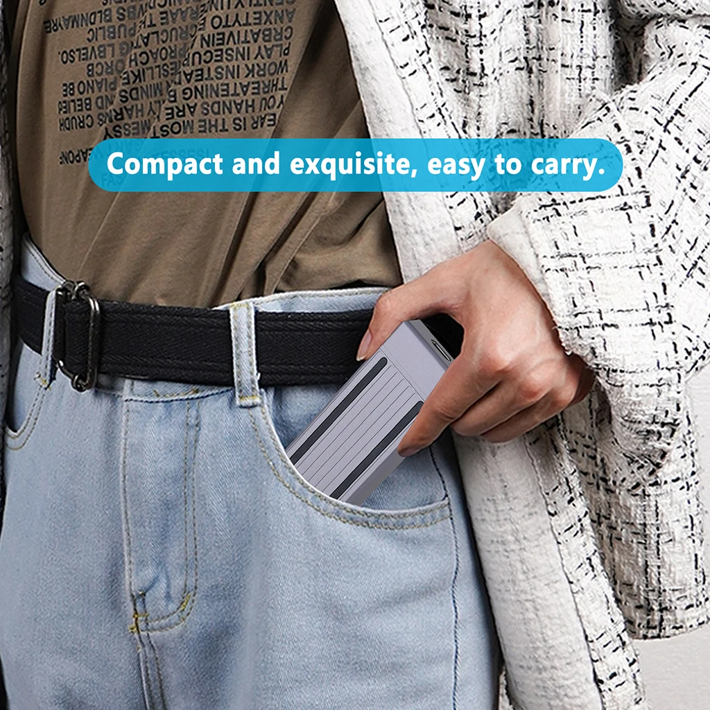 Enlcosure-carcasa portátil M2 SSD con LED RGB de aluminio, 10gbps/6gbps para NVMe NGFF M Key USB 3,1 tipo C para 2230 2242 2260 2280 - imagen 4