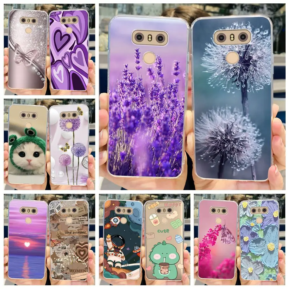Funda de silicona blanda para teléfono LG, carcasa trasera pintada de lujo para G6 + H870 H871 H872 H873, G6 Plus G 6 LGG6