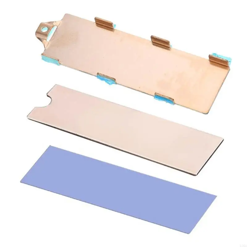 2025 New Durable M.2 NVMe Heatsink Copper 2280 SSD Heatsink with Silicone Thermal Pad Fine Workmanship Cooling Coolers Plate - imagen 5
