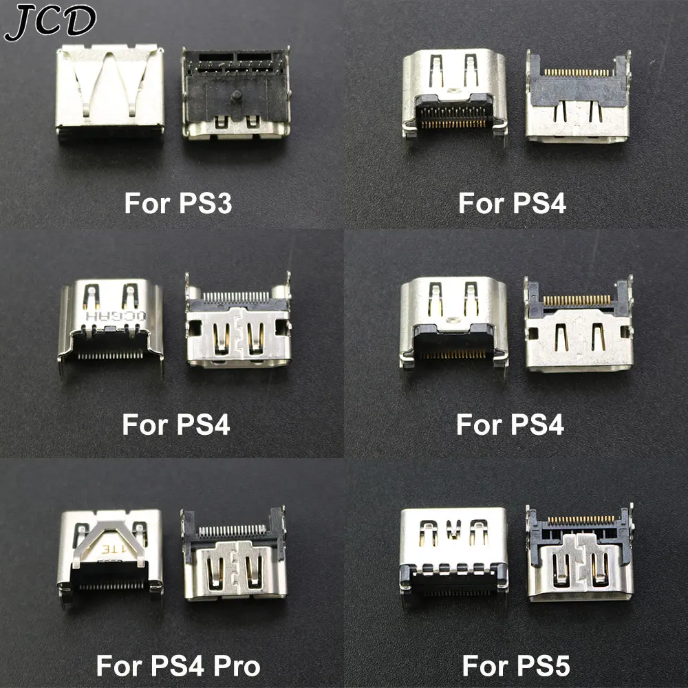 JCD, 1 pieza de repuesto, puerto compatible con HDMI, conector de interfaz Jack para consola PS5 PS4 Slim Pro PS3