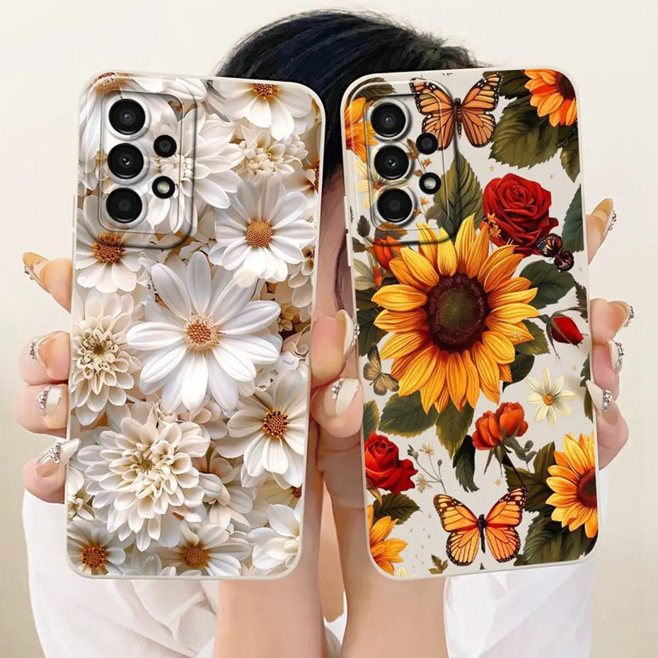 Bonita funda de teléfono estampada para Samsung Galaxy A13, fundas de silicona suave a prueba de golpes para Samsung A13 4G 5G, fundas para parachoques - imagen 3