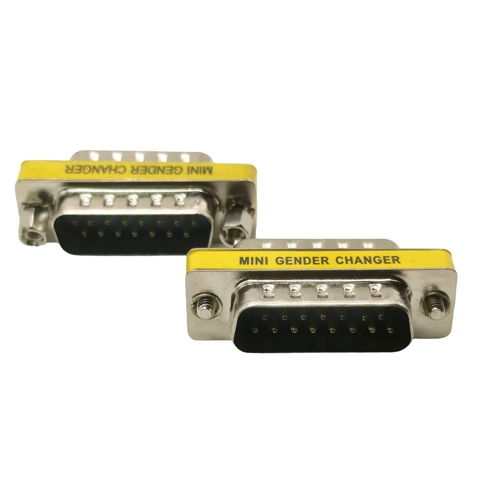 1 unidad DB15 15 pines 2 filas hembra a macho conector de puerto serie d-sub COM conectores 15p Mini adaptador cambiador de género - imagen 3