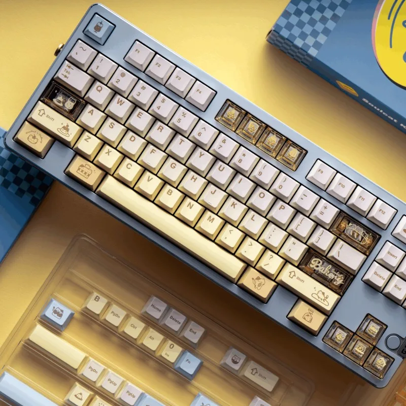 Juego de teclas con tema de cocina para hornear, perfil de cereza PBT + sublimación de PC, teclas personalizadas para regalo de teclado mecánico - imagen 2