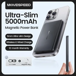 MOVESPEED Powerbank MagSafe magnético con carga inalámbrica