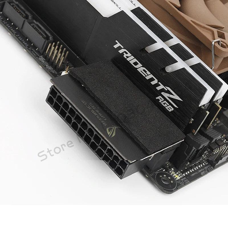 Adaptador de fuente de alimentación de ordenador ATX de 24 pines 90 ° Conector cabezal de dirección embellecer cableado artefacto DIY MOD accesorios de montaje MSI/ROG/AORUS - imagen 4