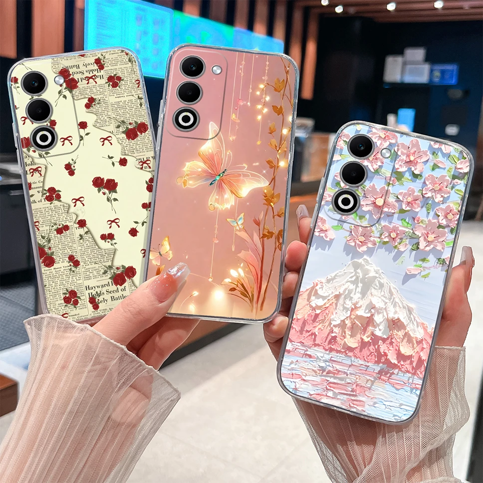 Para Oppo A5 Pro A5X A5i Pro 4G 5G 2025 Funda de teléfono encantador viñetas de animales suave TPU transparente silicona parachoques para Oppo A 5 Funda - imagen 3