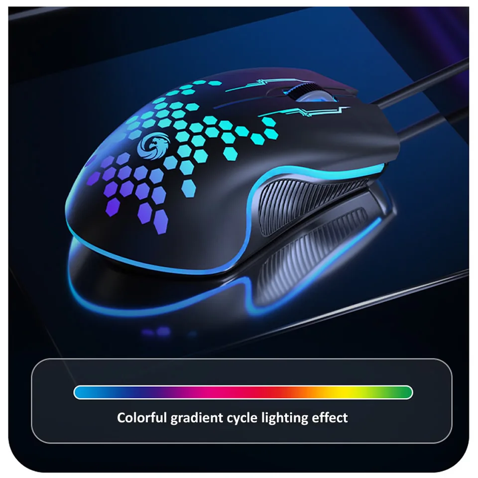 Ratón Gaming Óptico con Cable Retroiluminación RGB 1000 DPI USB - imagen 3
