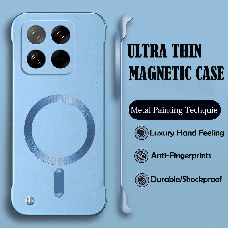 PC dura ultrafina para Magsafe, funda de carga inalámbrica magnética para XIAOMI Poco X7 X6 F6 F5 Pro, cubierta sin marco a prueba de golpes