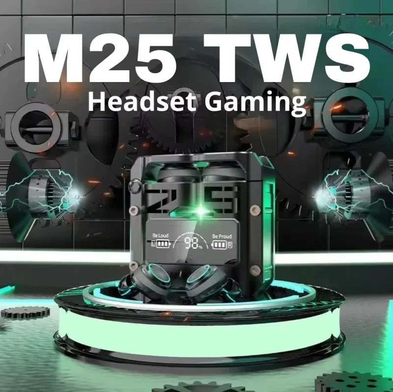 Auriculares inalámbricos M25 TWS originales, auriculares estéreo con Control táctil y reducción de ruido para Xiaomi y Iphone