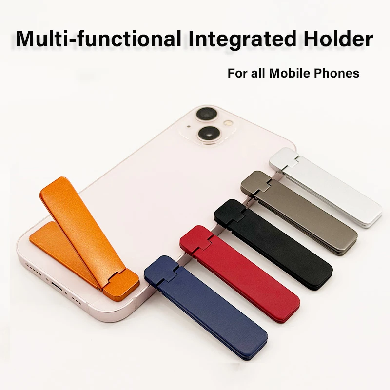 Mini soporte de Metal ultrafino para teléfono, pegatina trasera plegable, soporte de escritorio Invisible, portátil, Universal para teléfono inteligente y tableta - imagen 3