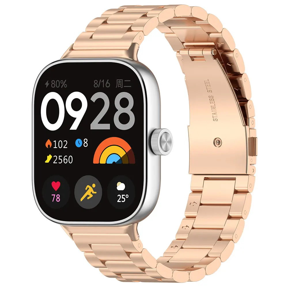 Correa de reloj de acero inoxidable para Xiaomi Mi Band 9 Pro/Miband 8 Pro, pulsera de Metal para Redmi Watch 5/4, pulsera reemplazable - imagen 2