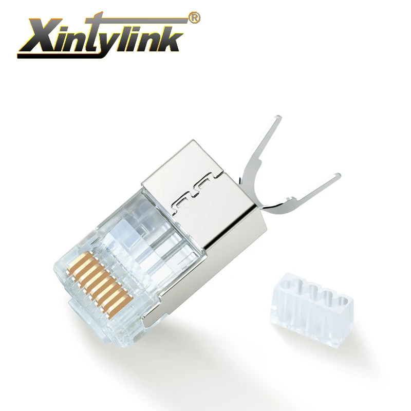 Xintylink Conector RJ45 CAT8 Macho 8P8C SFTP Dorado