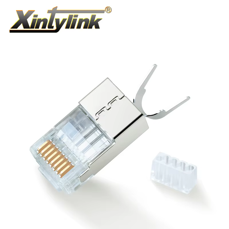 Xintylink Conector RJ45 CAT8 Macho 8P8C SFTP Dorado
