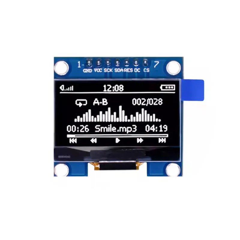 Módulo Oled de 1,3 pulgadas Witte Kleur 128X64 Oled Lcd módulo de pantalla Led 1,3 Iic I2C Spi Communiceren para Arduino kit Diy - imagen 4