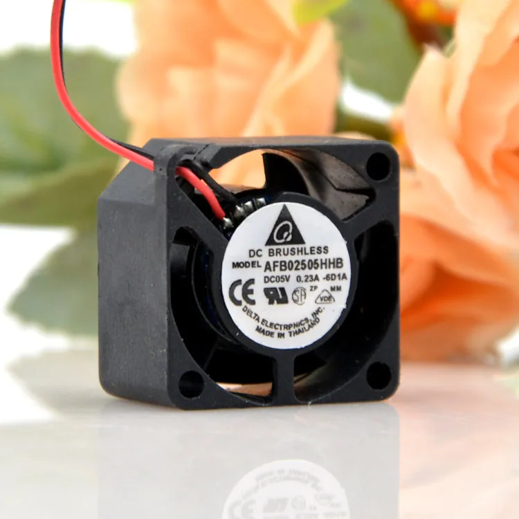 Delta-ventilador de refrigeración AFB02505HHB, 5V, 0.23A, 2,5 cm, 2515, 2 cables, silencioso, pequeño - imagen 2