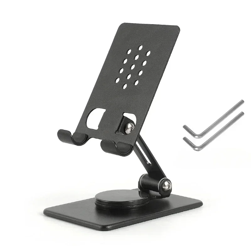 Soporte de escritorio plegable de aleación de aluminio para soporte de teléfono móvil y tableta, soporte de escritorio de metal universal - imagen 5