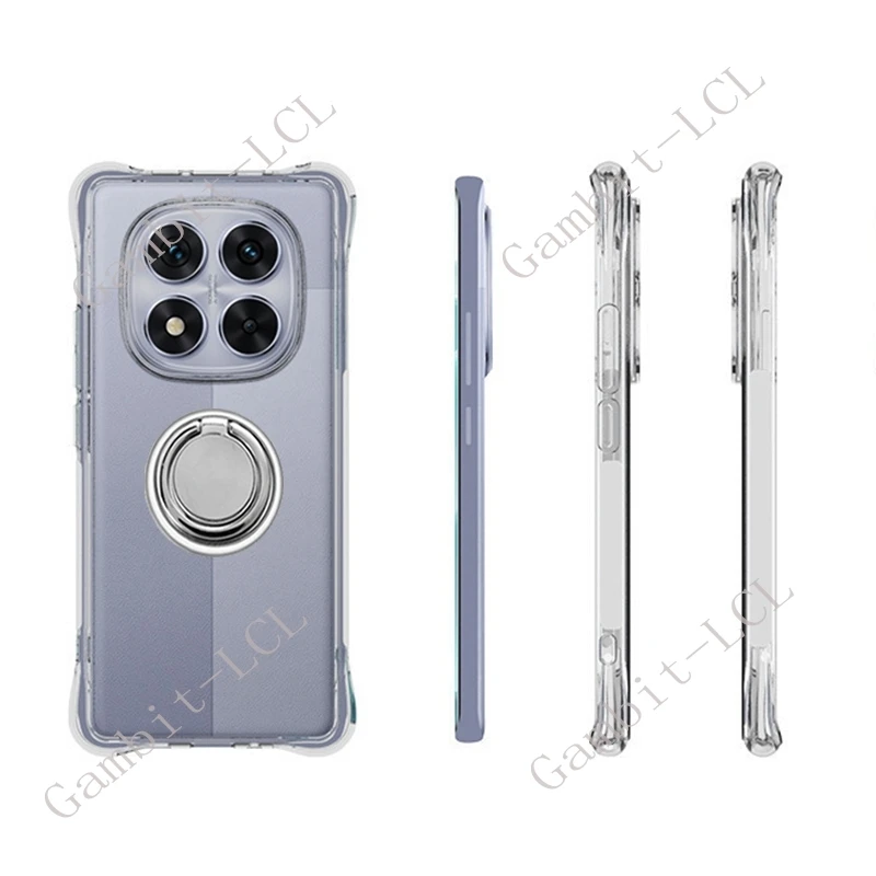 Para Xiaomi Redmi Note 14 Pro Pro + Plus 14Pro 2024 soporte de anillo trasero funda de teléfono silicona suave TPU Original a prueba de golpes - imagen 3