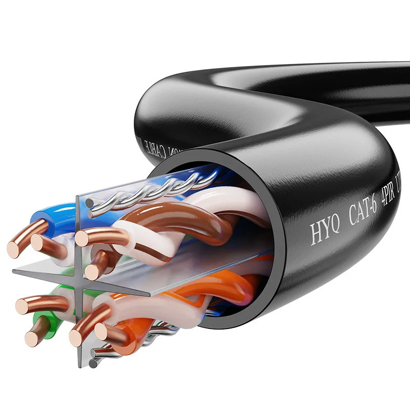 Cable de cobre Lan Ethernet de red Cat 6 SFTP RJ45, Cable de conexión para enrutador, ordenador, portátil, Conitor CCTV, 1/2/5/10/20/50/100/300M - imagen 3