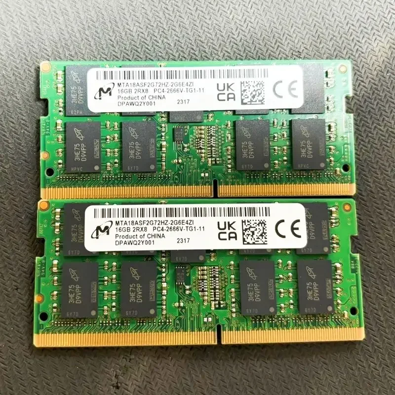 Micron Server ECC RAMs DDR4 16GB 2666MHz servidor memoria portátil ddr4 16GB 2Rx8 PC4-2666V ECC SODIMM servidor memoria de ordenador portátil 260pin - imagen 2