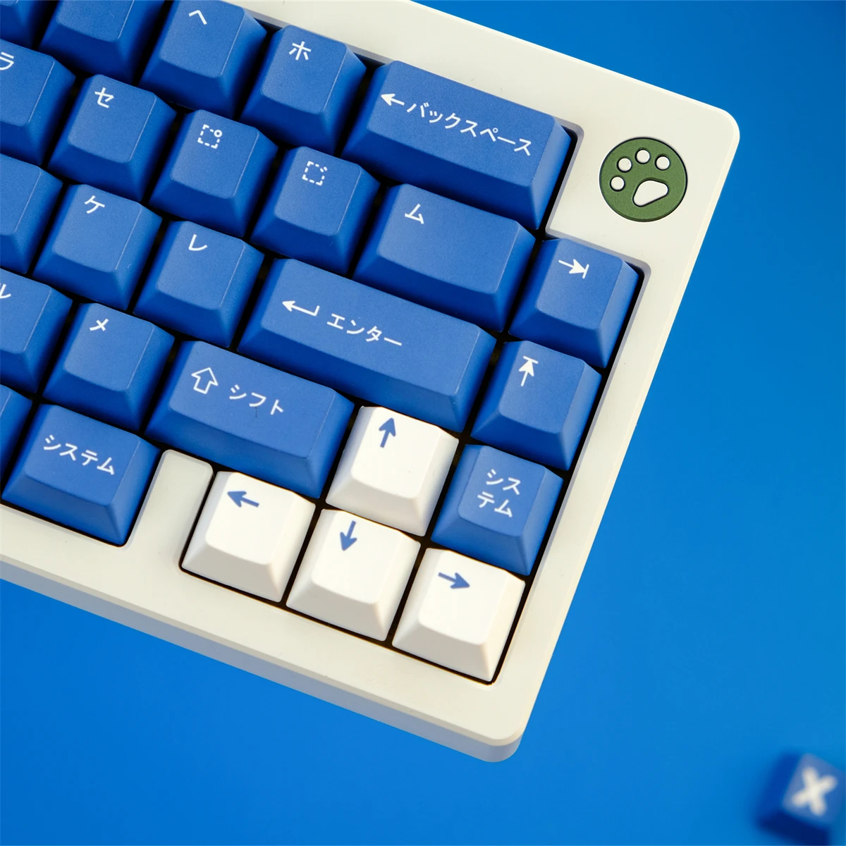 GMK WoB-Juego de 129 teclas clásicas Katakana, teclas azules, teclas de subcama con tinte PBT, perfil de cereza, para Keychron Anne GK64 Poker - imagen 3
