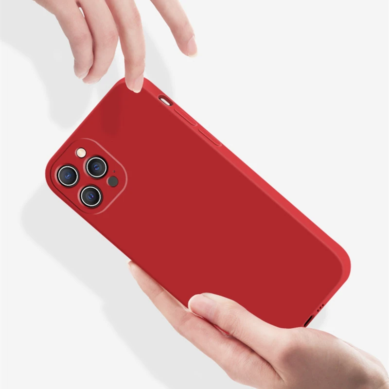 Para iPhone SE 2022 funda 14 Plus 13 Pro Max 12 Mini 11 SE 2020 X XS XR fundas de teléfono de silicona líquida para iPhone 14 8 7 6 6S - imagen 4