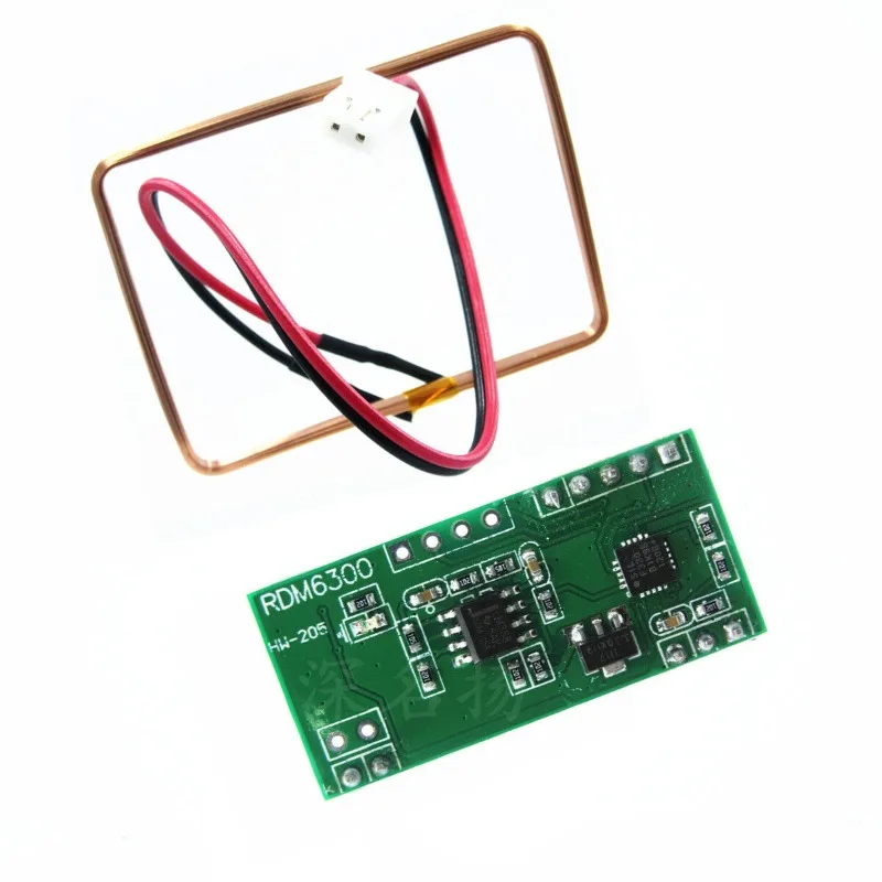 Módulo Lector de tarjeta de identificación MCU RDM6300, módulo de radio RFID, salida en serie UART