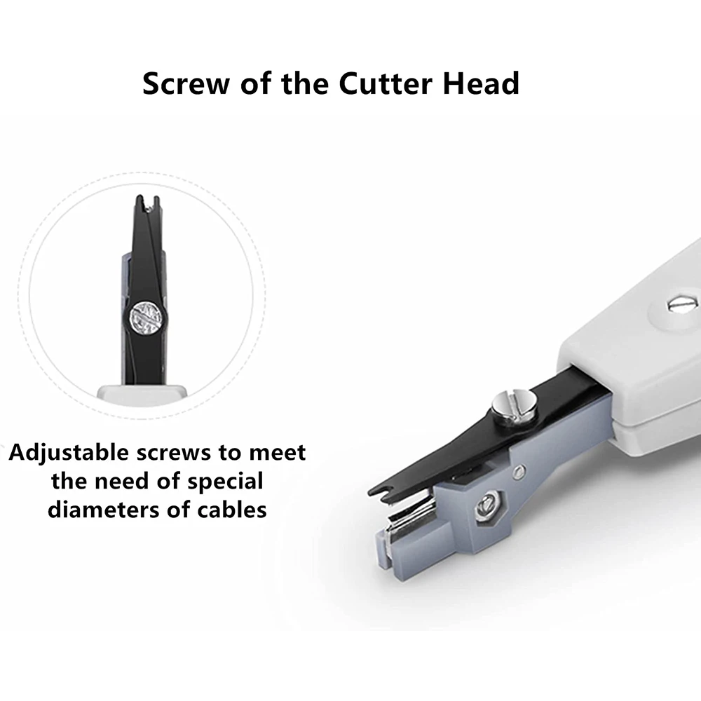 Hoolnx Krone Punch Down Tool con tornillo de cabeza plana Spudger, gancho de tracción para placa de pared, instalación de panel de conexión IDC/red - imagen 3