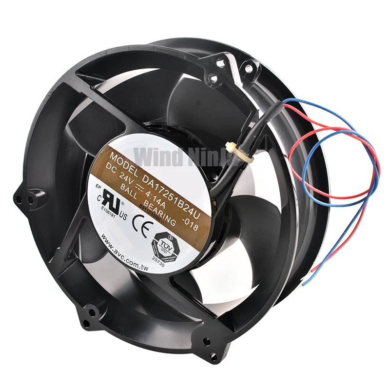 DA17251B24U Ventilador de enfriamiento de flujo axial de alta velocidad 172 mm x 172 mm x 51 mm DC24V 4.14A 17.2 cm Ventilador para gabinete convertidor de frecuencia - imagen 5