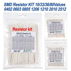 Kit de Resistencias SMD 0402–2512, Valores Variados