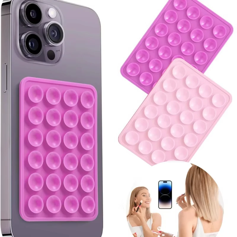 Almohadilla de succión de silicona con respaldo para accesorio de teléfono móvil, almohadilla de ventosa de goma de silicona adhesiva con respaldo para almohadilla fija